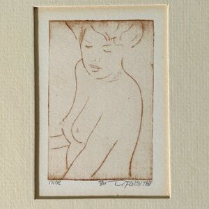 Limited Edition Matted Lithograph Print "Nude" 79/275 By Doug Forsythe